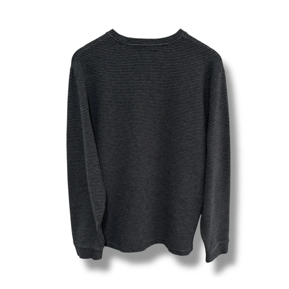 The Men's Store Bloomingdale's Striped‎ Crewneck Sweatshirt Gray Size XL 22 x 27